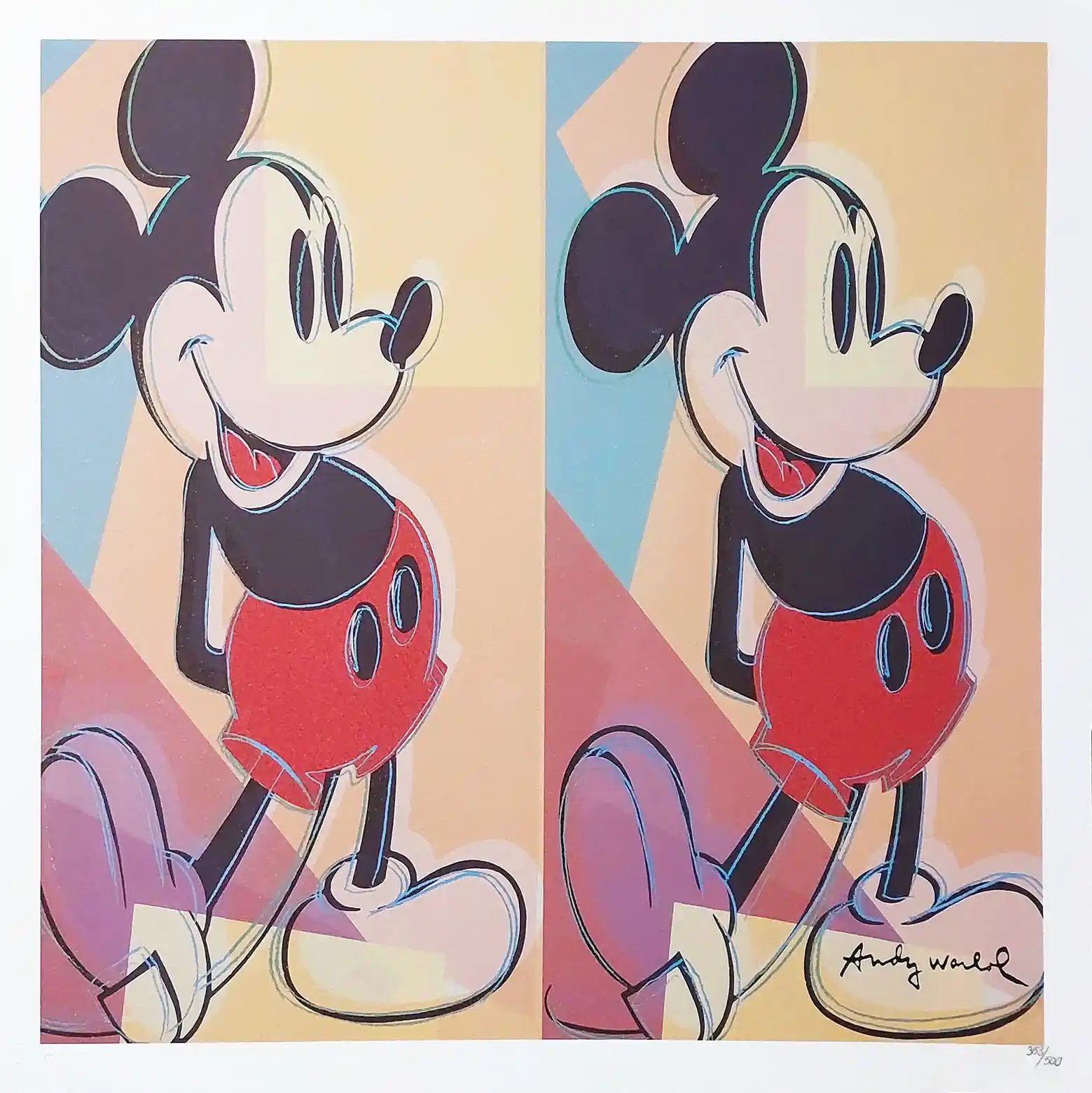 Zdjęcie obrazu Mickey Mouse - Andy Warhol (1928 - 1987). Foksal17 - Galeria Sztuki w Warszawie.