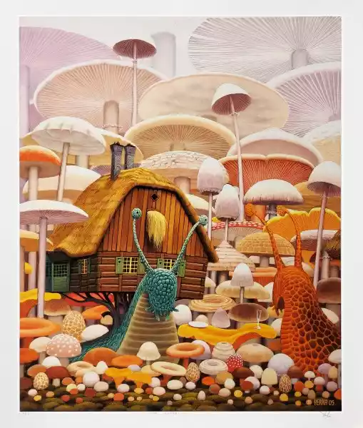 Jacek Yerka - Dwa ślimaki (edycja 2/50)
