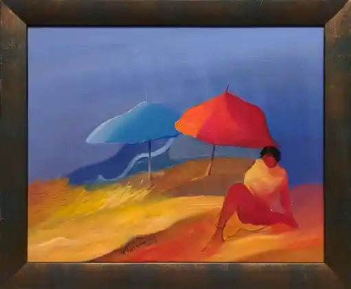 Zdjęcie obrazu Ryszard Piątkowski - Na plaży - Ryszard Piątkowski. Foksal17 - Galeria Sztuki w Warszawie.