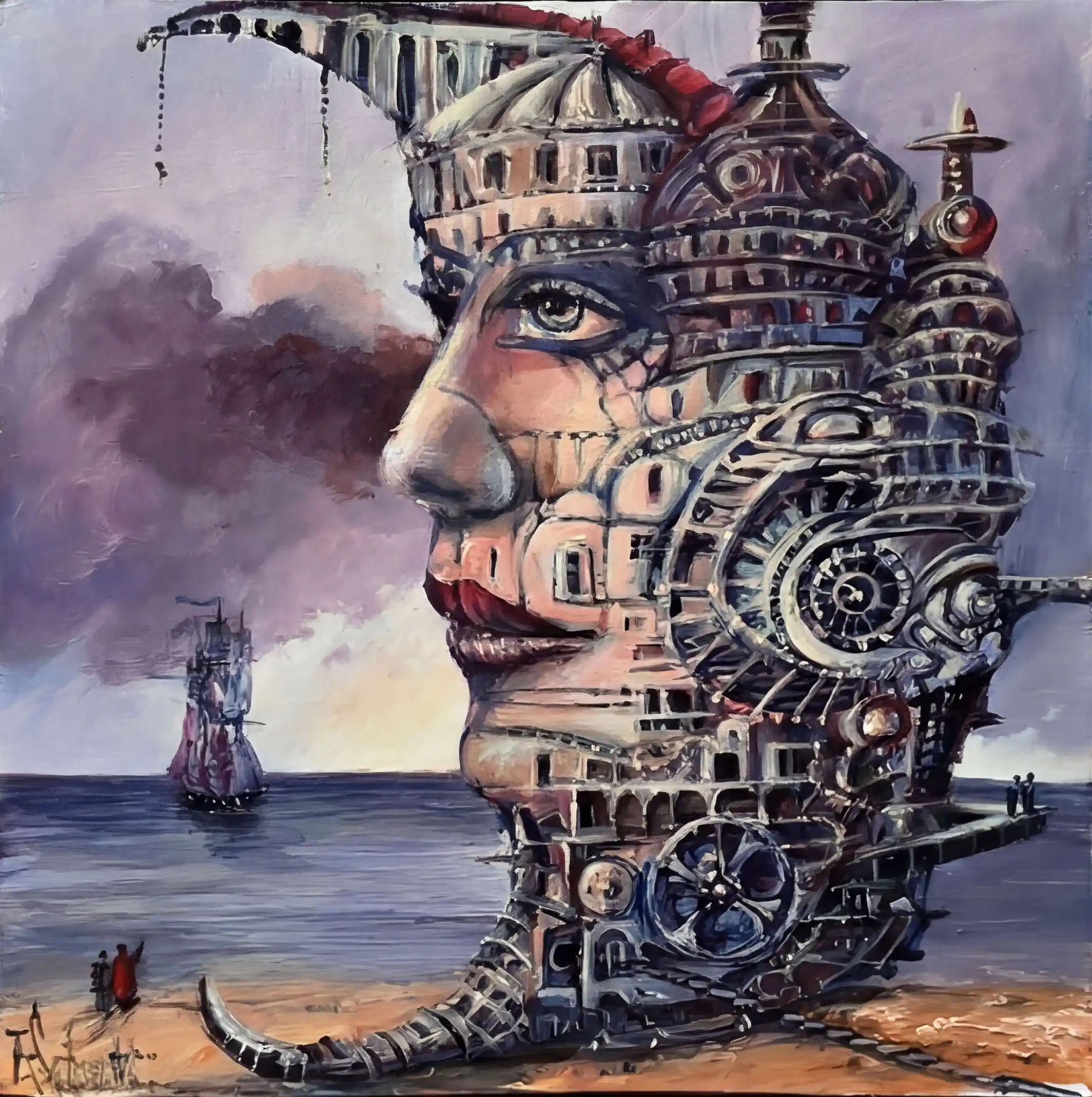 Zdjęcie obrazu Moon - Tomasz Sętowski. Foksal17 - Galeria Sztuki w Warszawie.