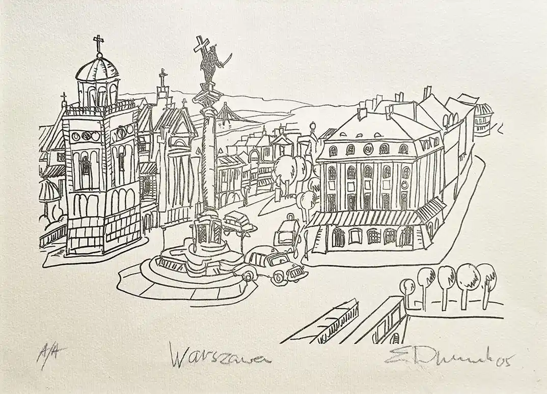 Zdjęcie obrazu Warszawa (A/A) - Edward Dwurnik (1943 - 2018). Foksal17 - Galeria Sztuki w Warszawie.