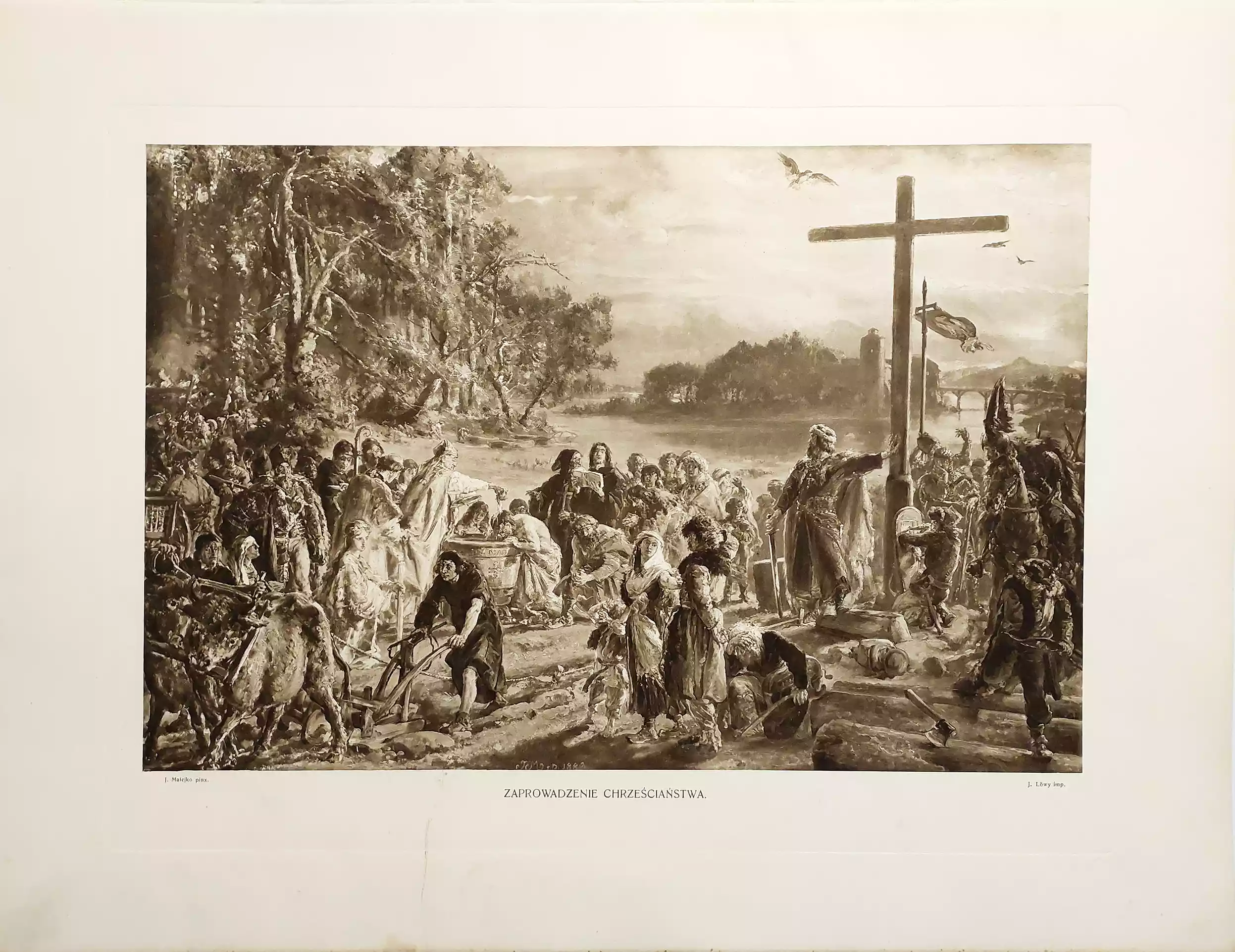 Zdjęcie obrazu Jan Matejko - Zaprowadzenie Chrześciaństwa - Jan Matejko. Foksal17 - Galeria Sztuki w Warszawie.