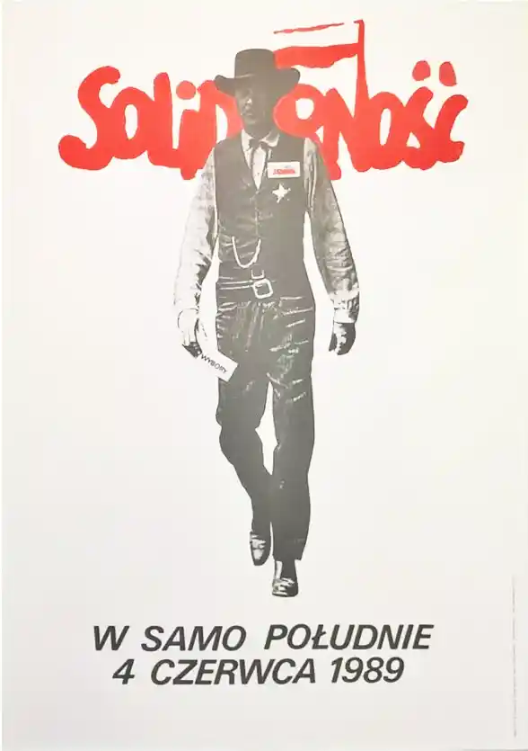 Zdjęcie obrazu Solidarność 4.VI.1989 W samo południe - Tomasz Sarnecki (1966 -  2018) . Foksal17 - Galeria Sztuki w Warszawie.