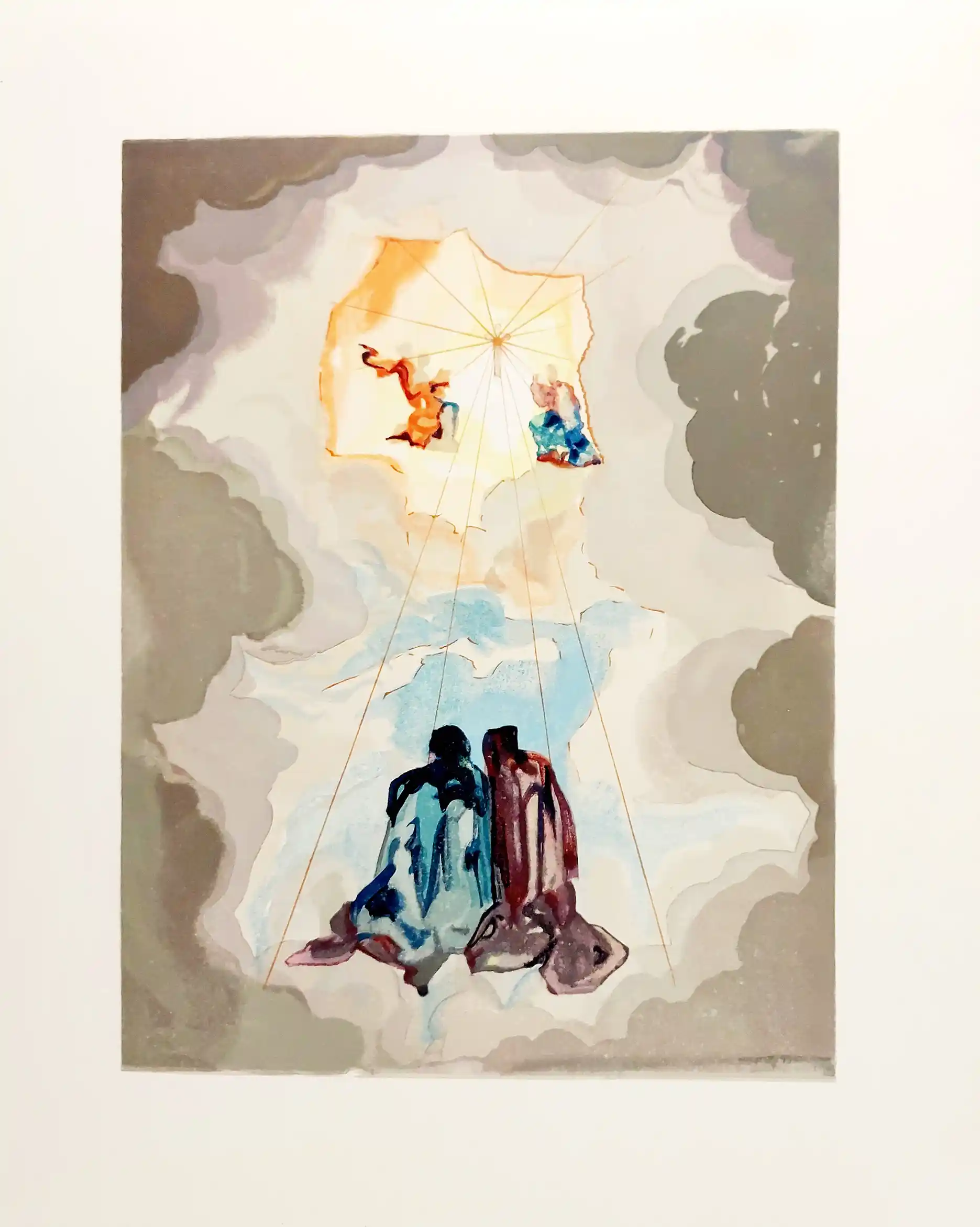 Zdjęcie obrazu Chronologia Cacciaguida, z serii Boska Komedia (Raj: Pieśń 16) - Salvador Dalí (1904 - 1989). Foksal17 - Galeria Sztuki w Warszawie.