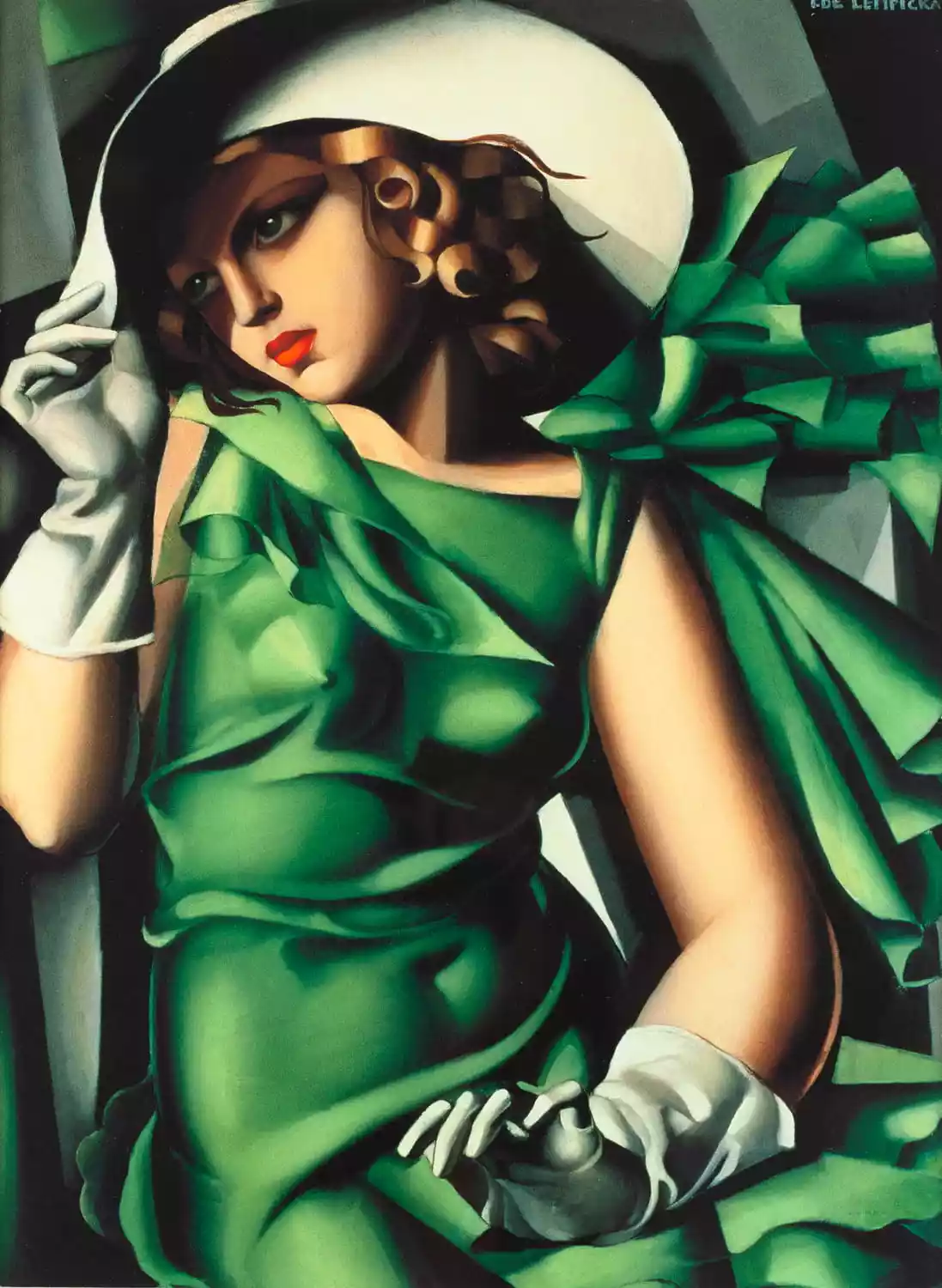 Zdjęcie obrazu Tamara Łempicka - Young Lady with Gloves - Tamara Łempicka. Foksal17 - Galeria Sztuki w Warszawie.