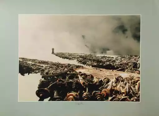 Zdjęcie obrazu Zdzisław Beksiński - Bez tytułu (sygnowana przez autora) - Zdzisław Beksiński. Foksal17 - Galeria Sztuki w Warszawie.