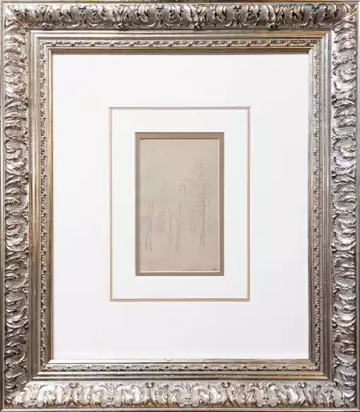 Zdjęcie obrazu Jacek Malczewski - Bezlistne drzewa w ogrodzie przydomowym ( 1872 r.) - Jacek Malczewski. Foksal17 - Galeria Sztuki w Warszawie.